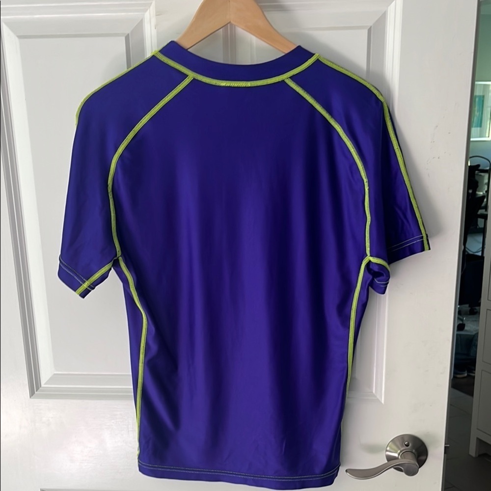 Speedo Men's Blue Rashguard - Picture 7 of 8